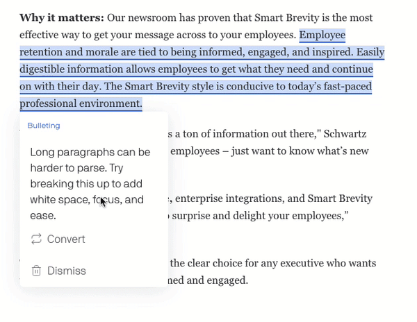 Smart Brevity® guidance in action Smart Brevity® guidance in action
