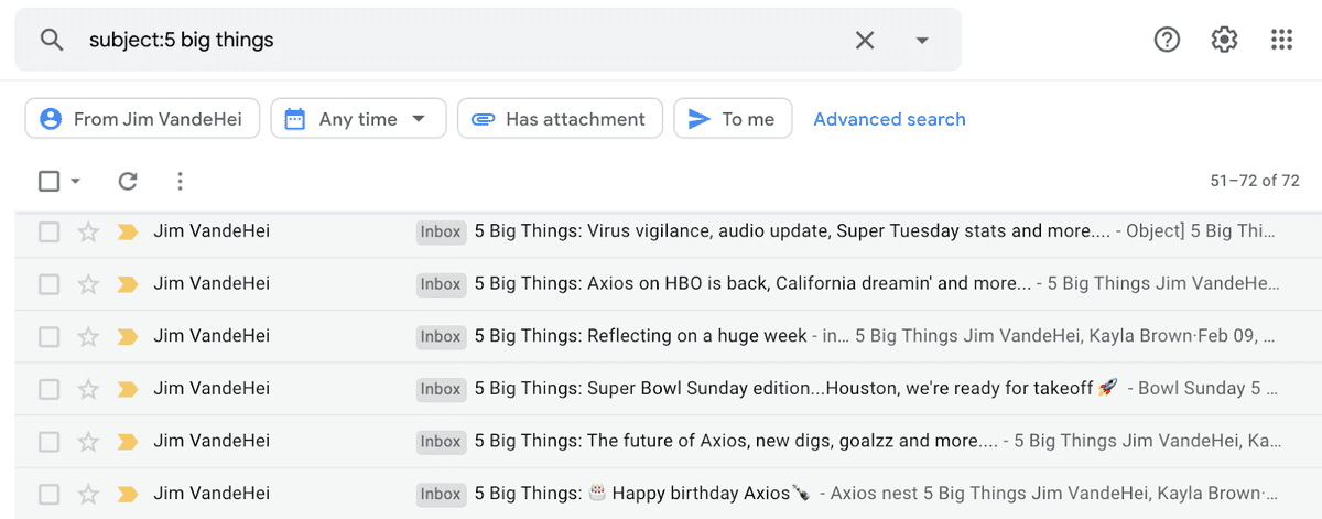 Example of good subject lines that are searchable