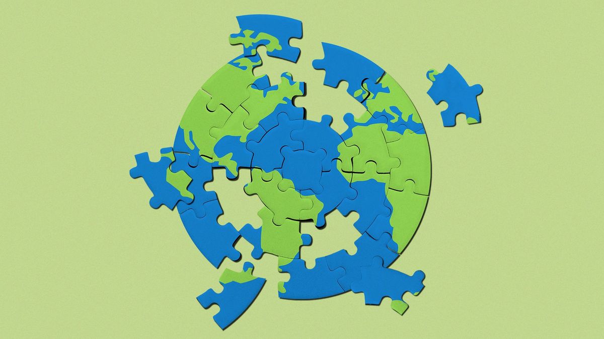 the globe as a puzzle