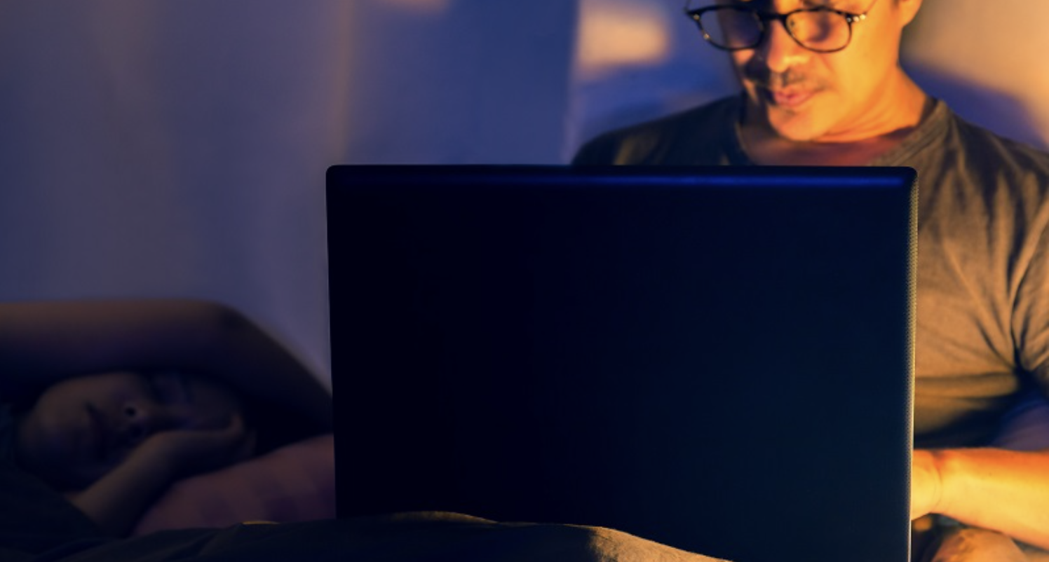 a person working at a computer